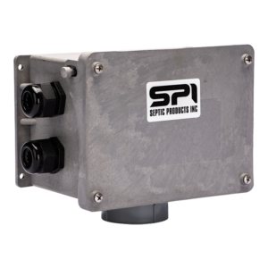 SPI - 10A735-2 - UWCG-2 - 3.5" x 5.5" x 4" Simplex Junction Box w/ (3) 1/2" grips on the front long side. (2) 1/2"UF grips on the
short left side. (2) 1/2" UF grips loose - Not installed