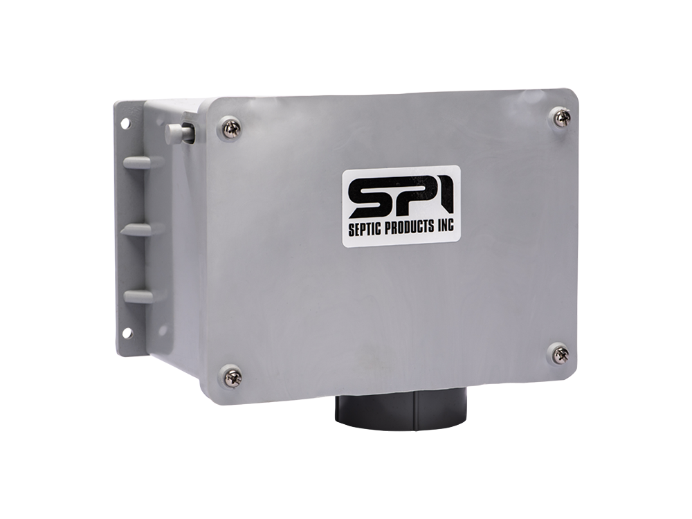 SPI - 10A718 - JB-54 - 3.5" x 5.5" x 4" Simplex Junction Box w/ (1) 1" conduit hub (long-side-opposite hinge). (3) 1/2"
connector (2) on left and (1) on right