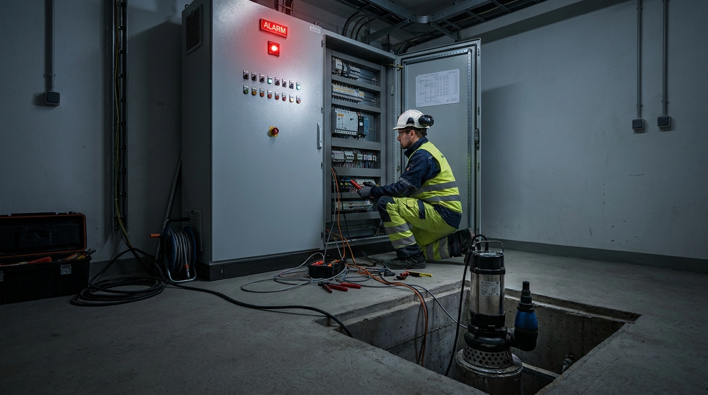 Wastewater pump alarm troubleshooting guide: common alarms, meanings, solutions.