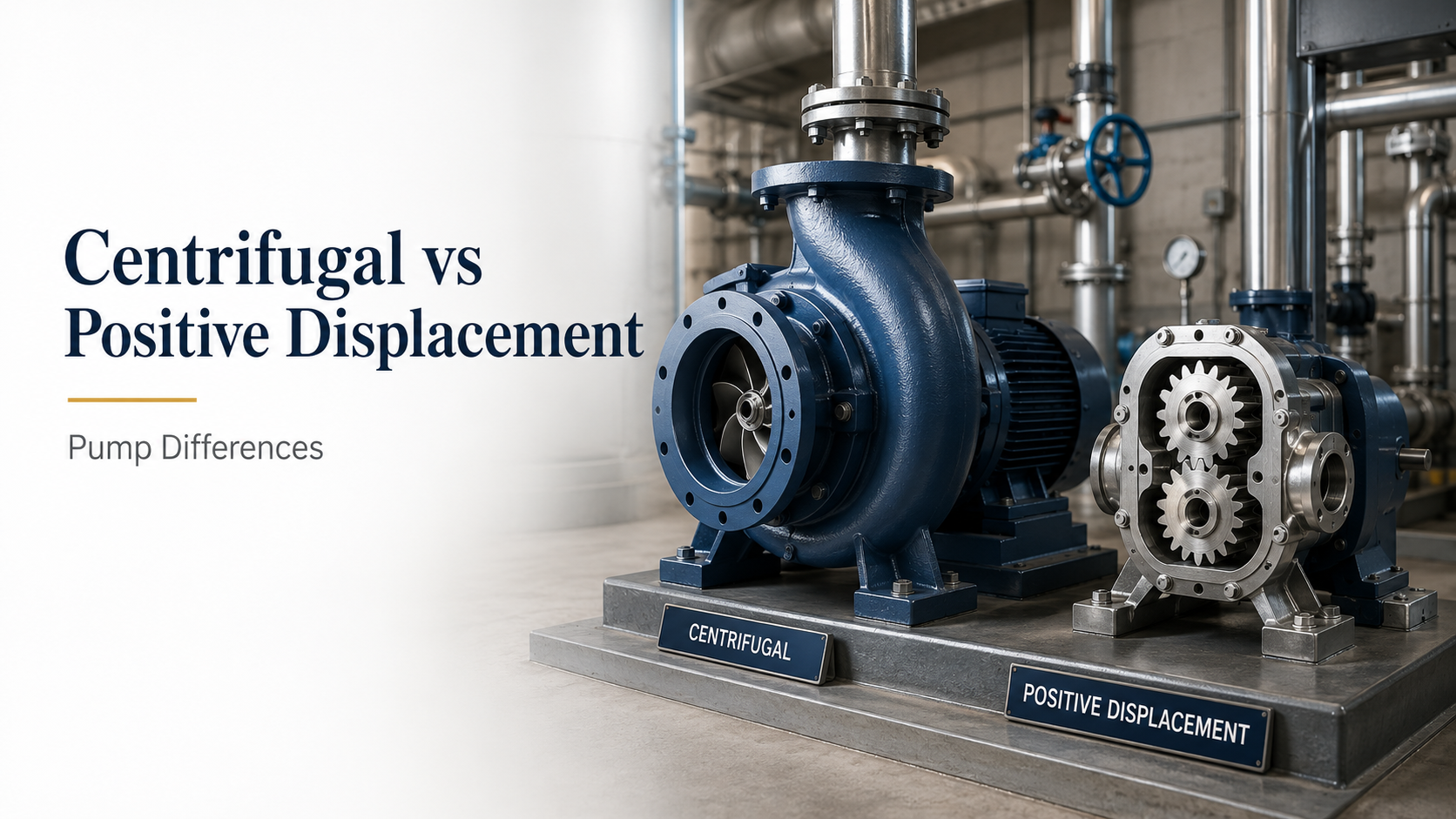 Centrifugal vs positive displacement pumps
